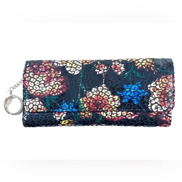 HOBO Handbags - HOBO International Multicolor Stained Glass Floral Leather Long Wallet Key Ring